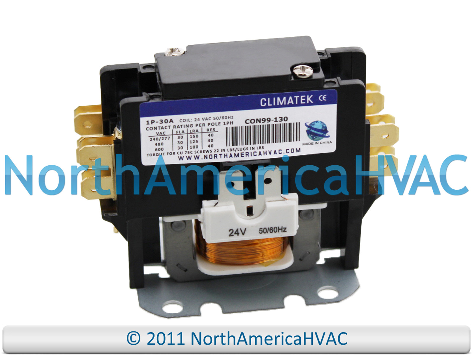 02427531000 ClimaTek 1 Pole 30 Amp Condenser Contactor Relay